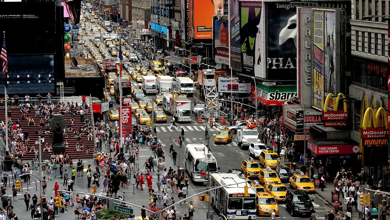The street outside Blue Fin