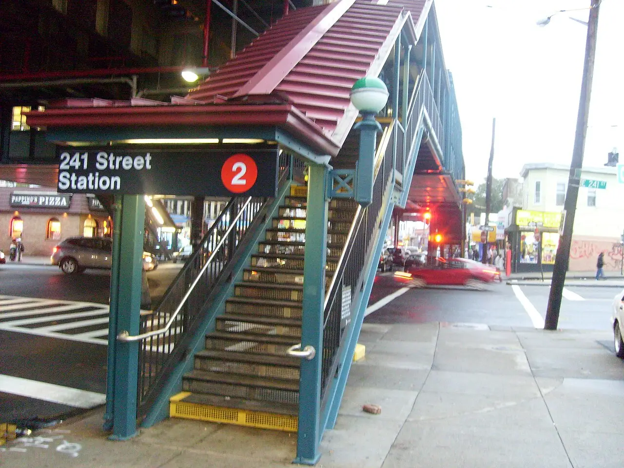 The street outside Drips Restaurant and Lounge in The Bronx