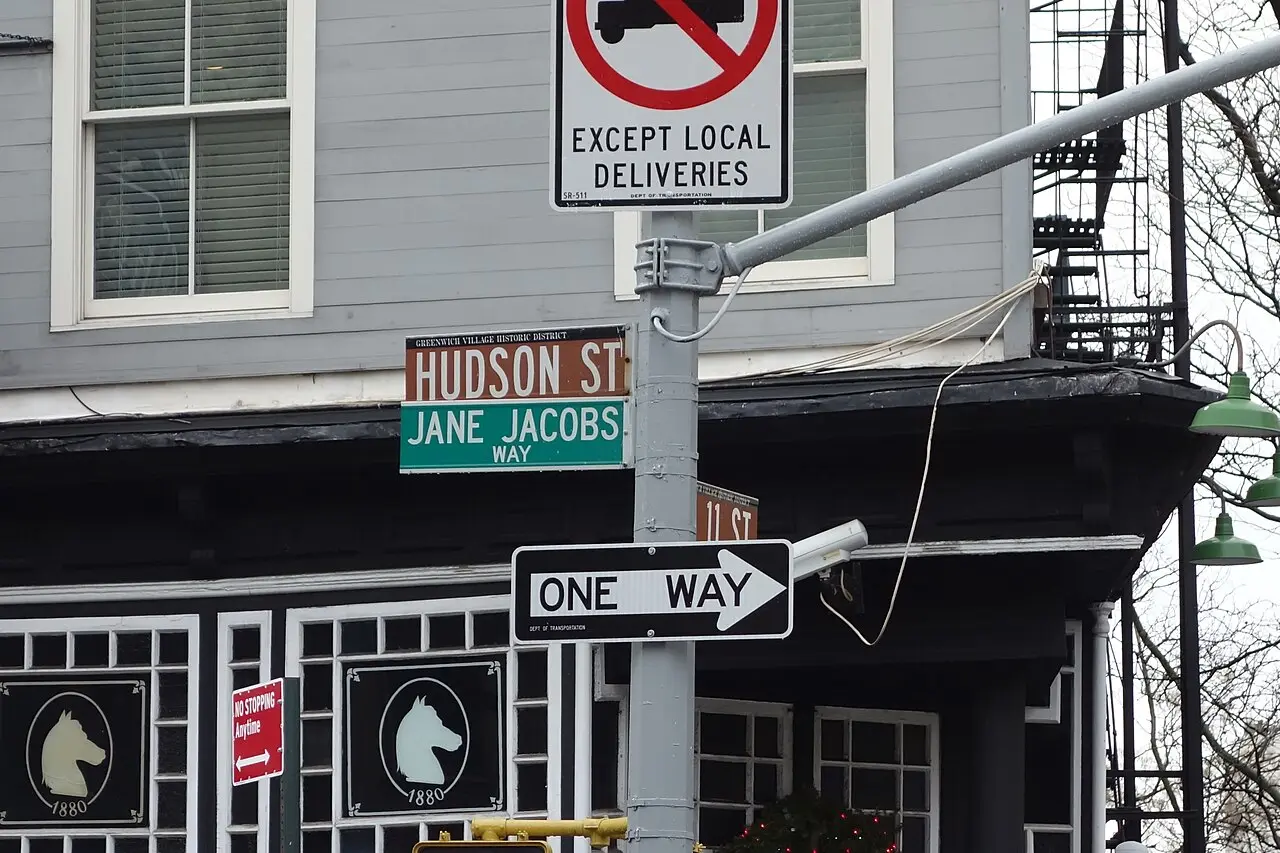 The street outside Hudson Hound in West Village