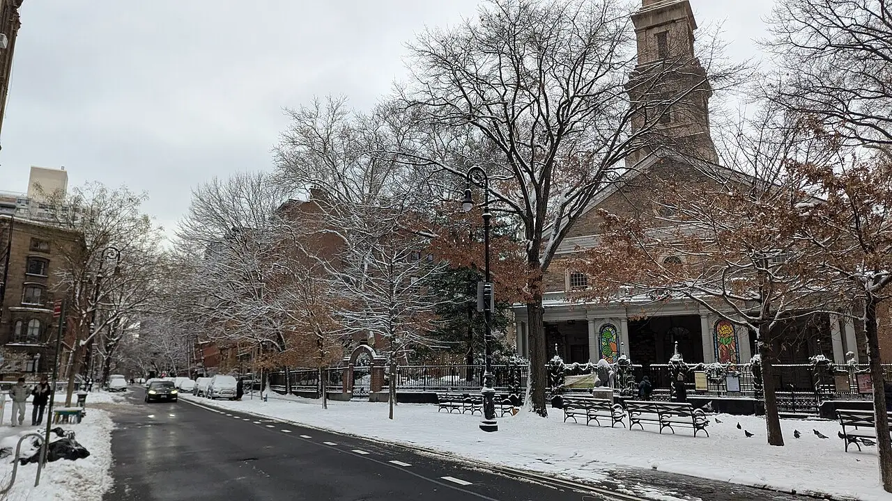 The street outside Kingston Hall in East Village