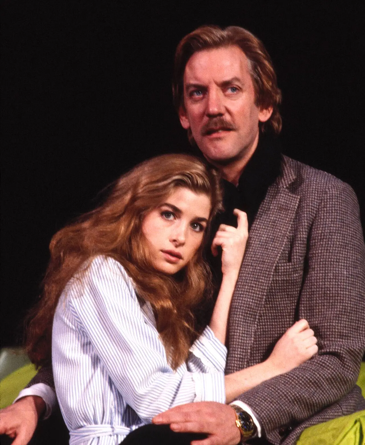 Blanche Baker and Donald Sutherland in Lolita rehearsal, cropped