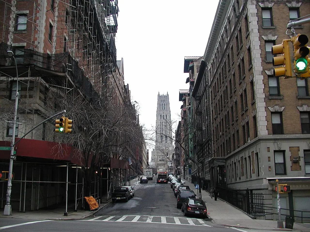 The street outside Massawa in Morningside Heights