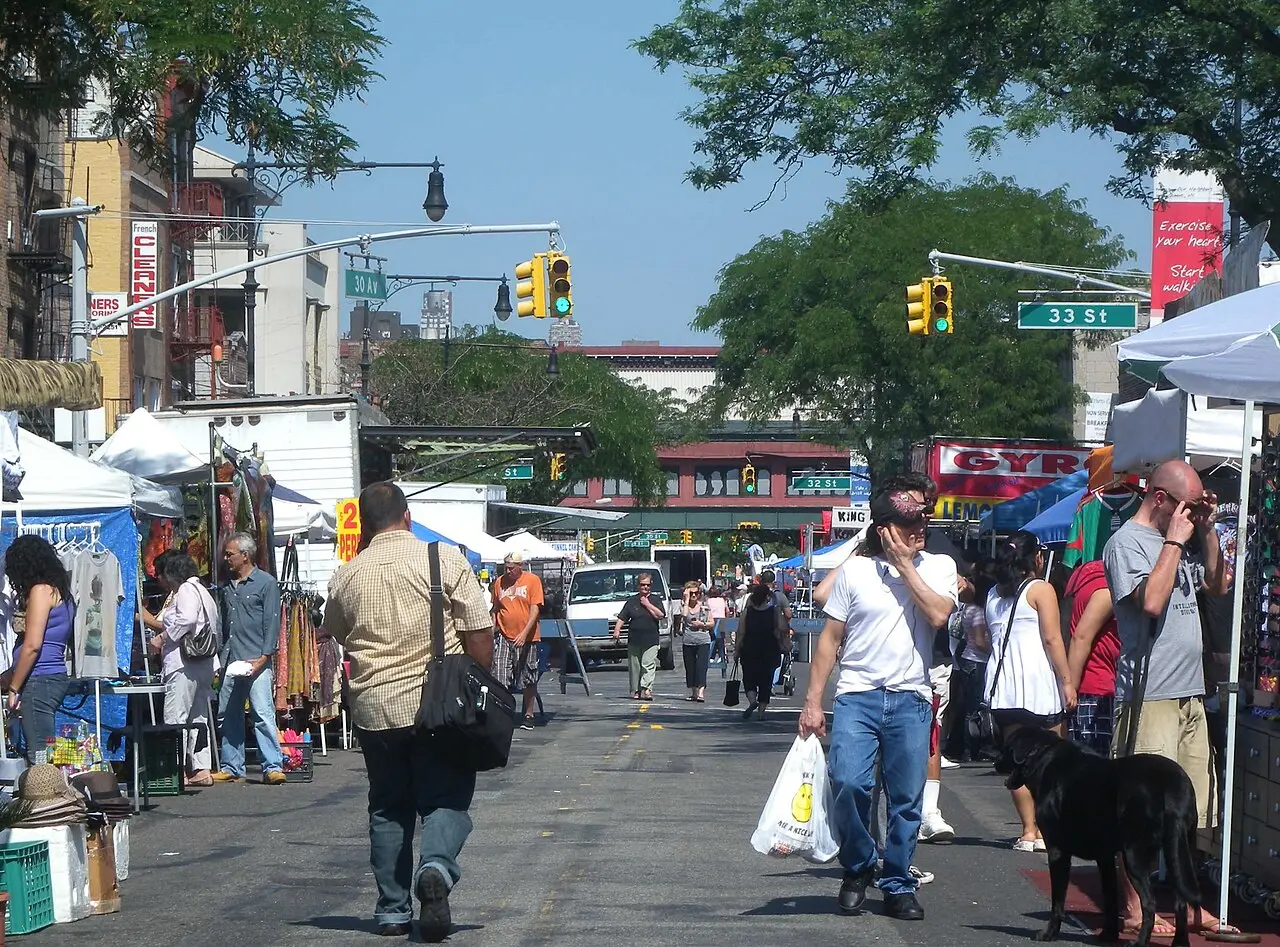 The street outside Sweet Afton in Astoria