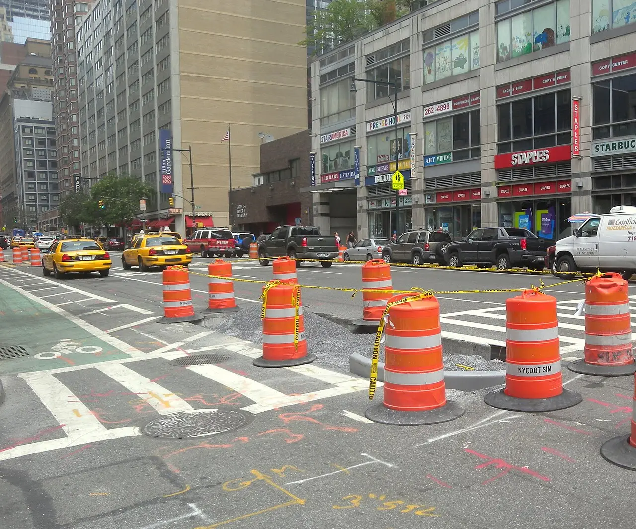 The street outside The Molly Pitcher Club in Hell's Kitchen