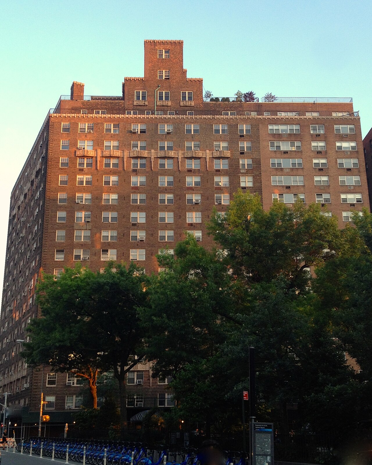 West Village, Manhattan: 2 Horatio Street NYC Summer from the North