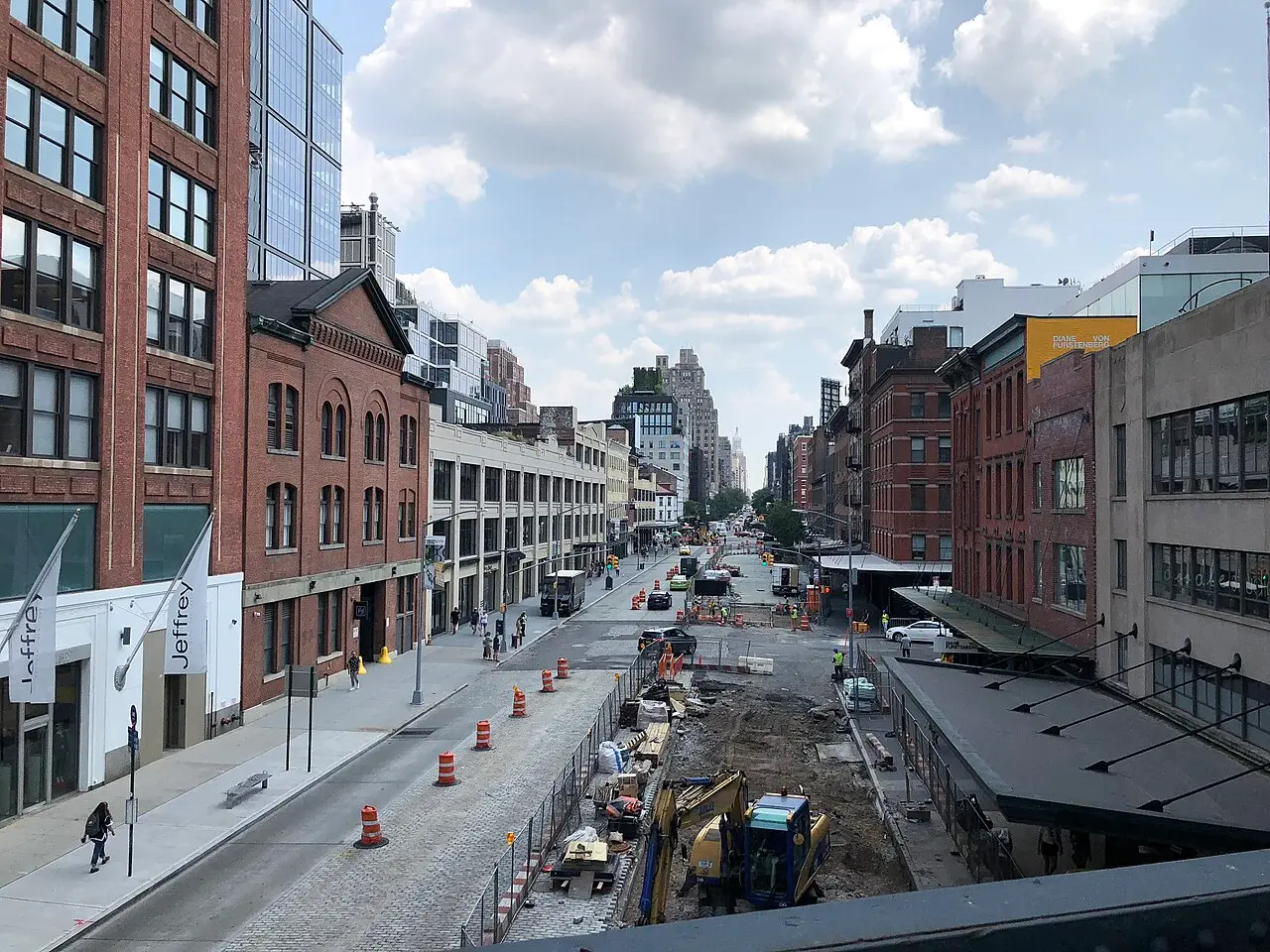 The street outside Rory's Rooftop, West Village